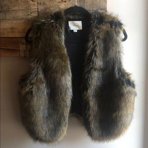 Anthropologie Elevenes Faux Fur Vest